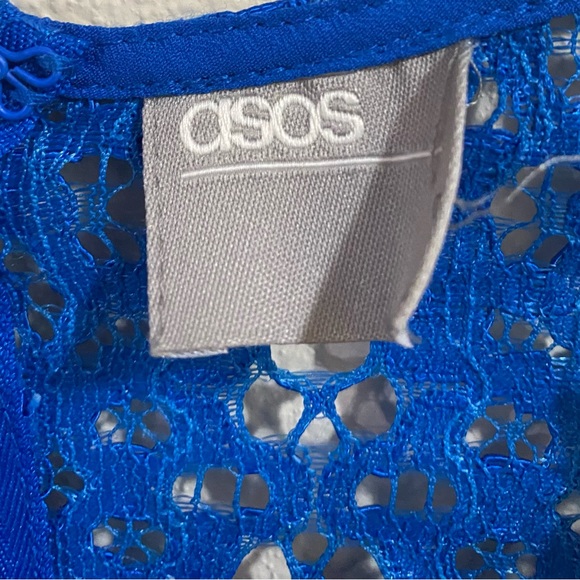 ASOS. Long Sleeve Lace Mini Dress. Size: 6. - Picture 9 of 10